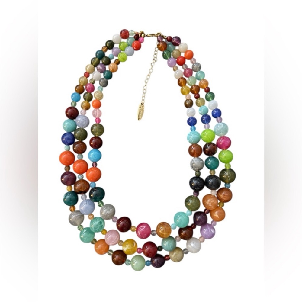 Plunder Colorful Multi-Strand Bead Necklace